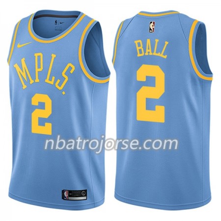 Män Los Angeles Lakers Tröja Lonzo Ball 2 Nike Hardwood Classics Swingman